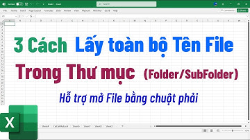 Lấy danh sách File trong thư mục (Folder) #myexcel