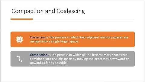 Compaction vs Coalescing with example in Operating Systems