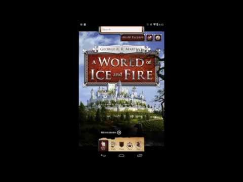 George R. R. Martin's A World of Ice and Fire - A Game of Thrones Guide Video Demo