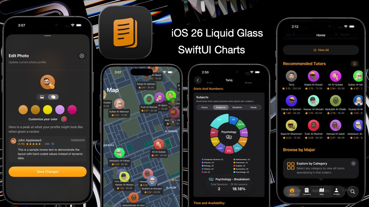 iOS 26 Liquid Glass & Charts - دورة برمجية