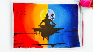 painting of mahadev | lord shiv painting for Beginners |महाशिवरात्री |creative supriya screenshot 4