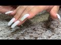 White Acrylic Tapered Square Acrylic Nails