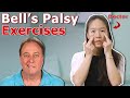 Easy exercises for bells palsy face facial paralysis  unable to smile  physical therapy
