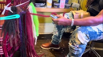 Quick 1 minute Locs using Dreadlock Machine Part II #dreadlockmachine #locs #locstyles #dreadlocks