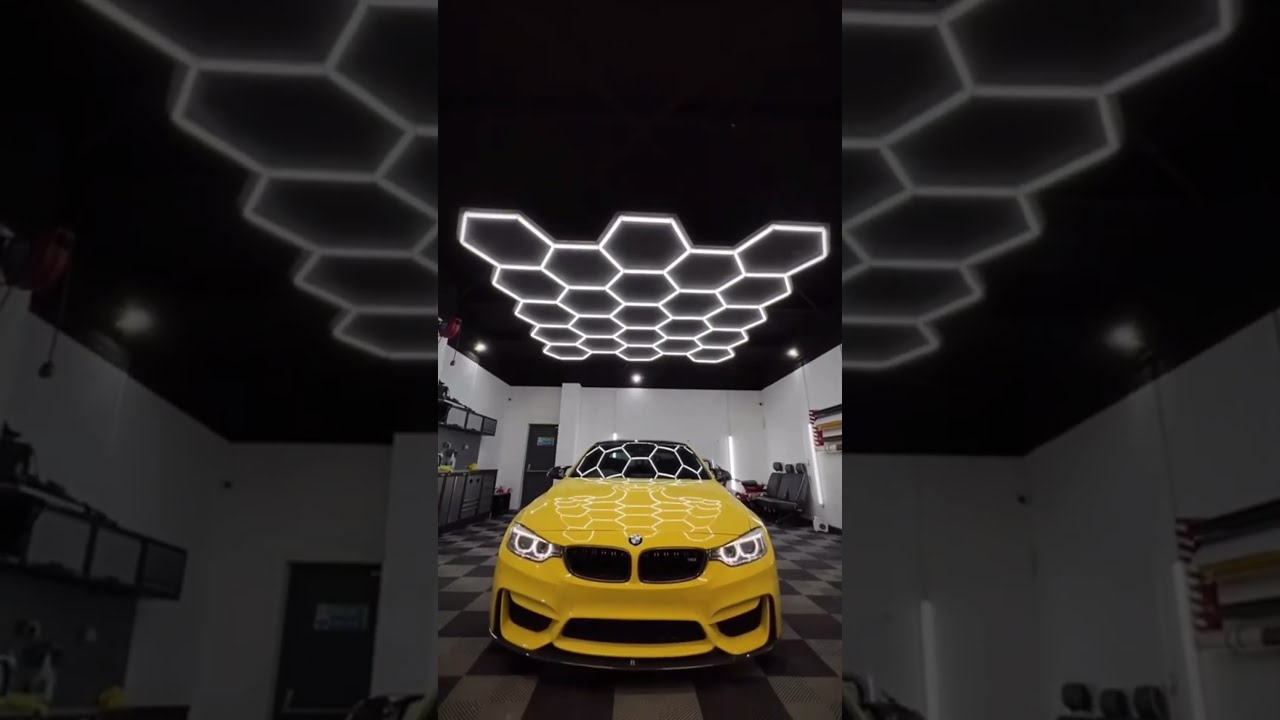 Hexagon Lighting UK Garage Led Detailing Hex Lights Studio LED Man Cave