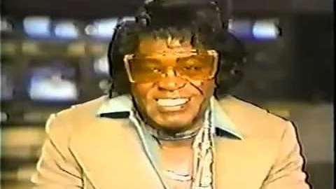 James Brown getting interviewed high as kite