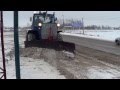 Эффектная расчистка трассы от снега трактором ХТЗ Т-150К.
