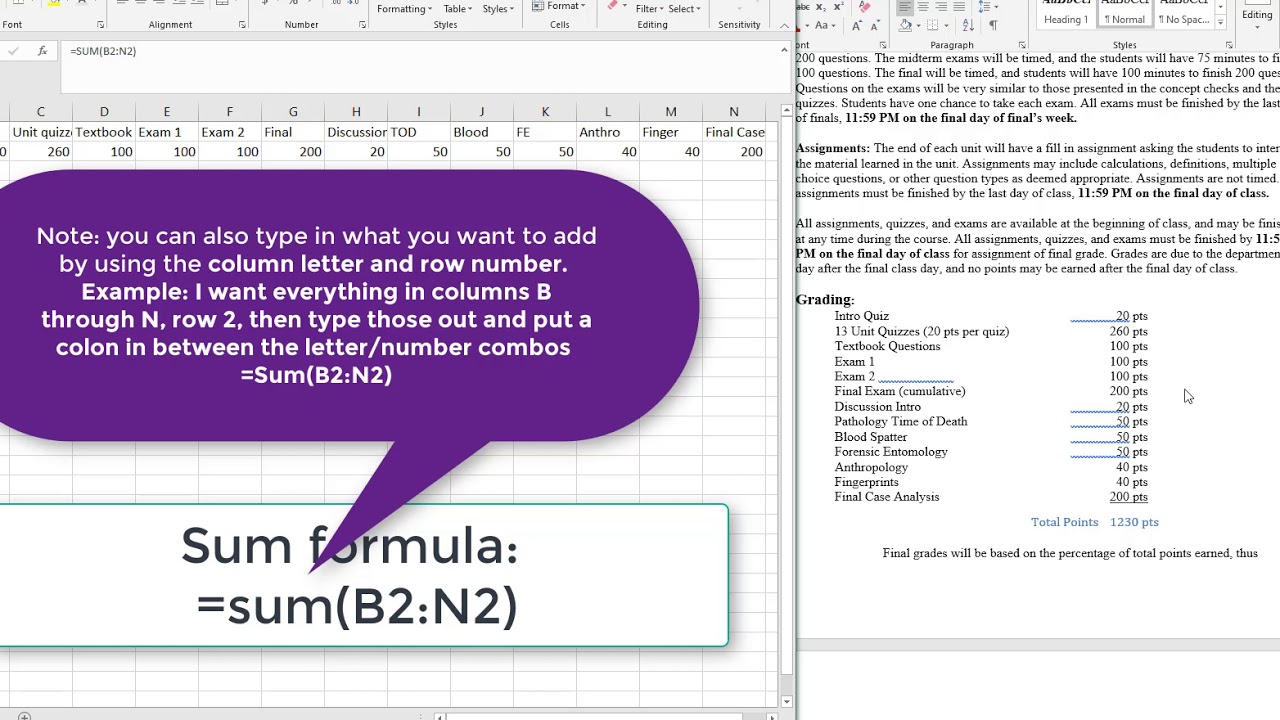Calculate Grades - YouTube