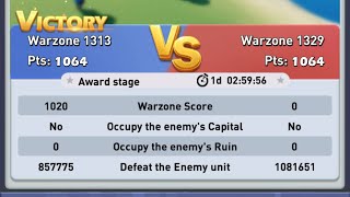 1313 VS 1329 | Top Star Championship Final | Defense Team | TOP WAR