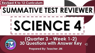 SCIENCE 4 QUARTER 3 WEEK 1 AND 2 SUMMATIVE TEST REVIEWER