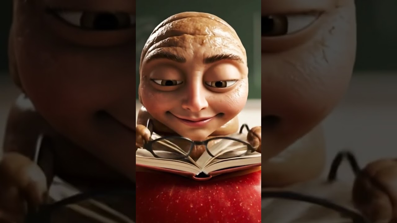 Bookworms Love to Read BOOKS! 🍎📙🪱 #cutelilaicritters #ai #bookworm #reader #funny #shhhsound