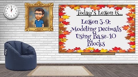 Lesson 3-9: Modeling Decimals Using Base-10 Blocks