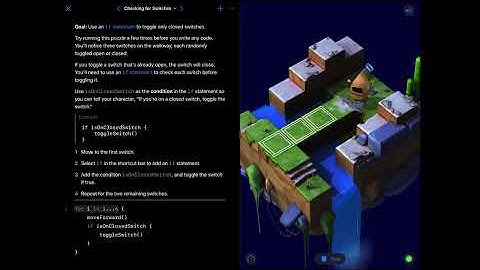 Swift Playgrounds - Checking for Switches (Learn to Code 1)