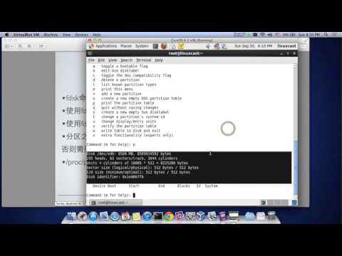 使用fdisk进行磁盘管理 [LinuxCast视频教程]