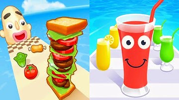 Sandwich Runner Vs Juice Run All Levels Gameplay Walkthrough Android iOS Ep 6