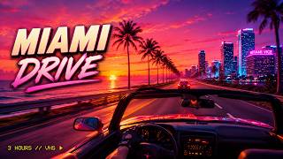 MIAMI DRIVE — 80s Synthwave Sunset Cruise | Retro Neon Night Mix | Tape 1987