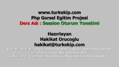 php Ders 46   Session Oturum Yonetimi