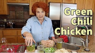 Pressure Canning Green Chili Chicken in Weck Jars