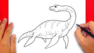 How to draw Plesiosaur - Dinosaurs Drawing News