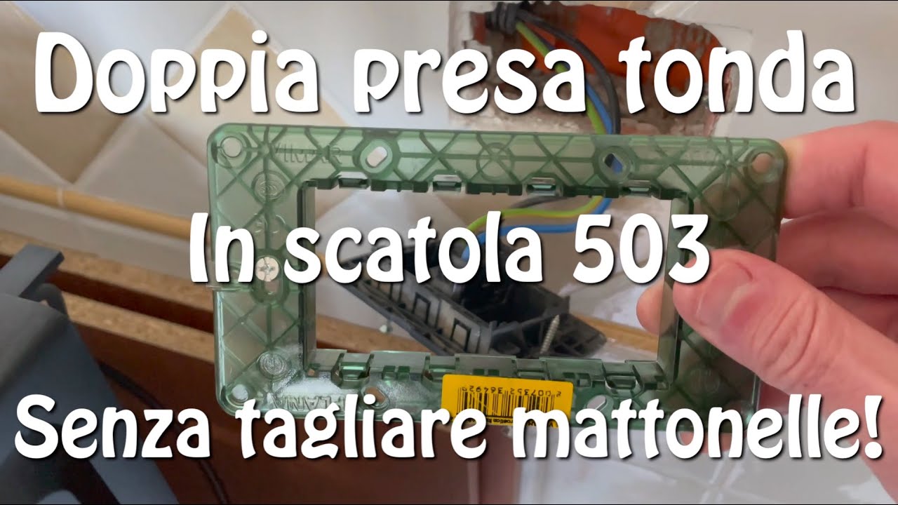 DOPPIA PRESA TONDA in scatola 503 SENZA SPACCARE il muro o le mattonelle 