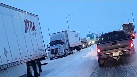 i-90 South Dakota Truckers waiting for west to open & i-69 Minnesota