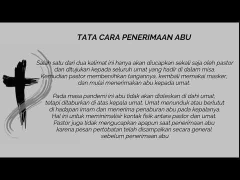 Tata Cara Penerimaan Abu dalam Misa Rabu Abu Paroki Kramat