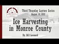 Ice Harvesting in Monroe County