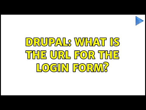 Drupal: What is the URL for the login form? (4 Solutions!!)