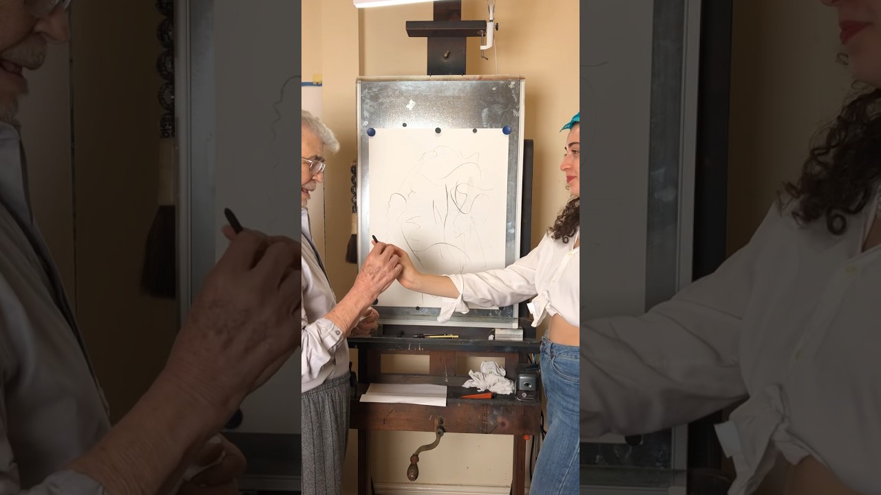 I asked my dad to turn my scribbles into art