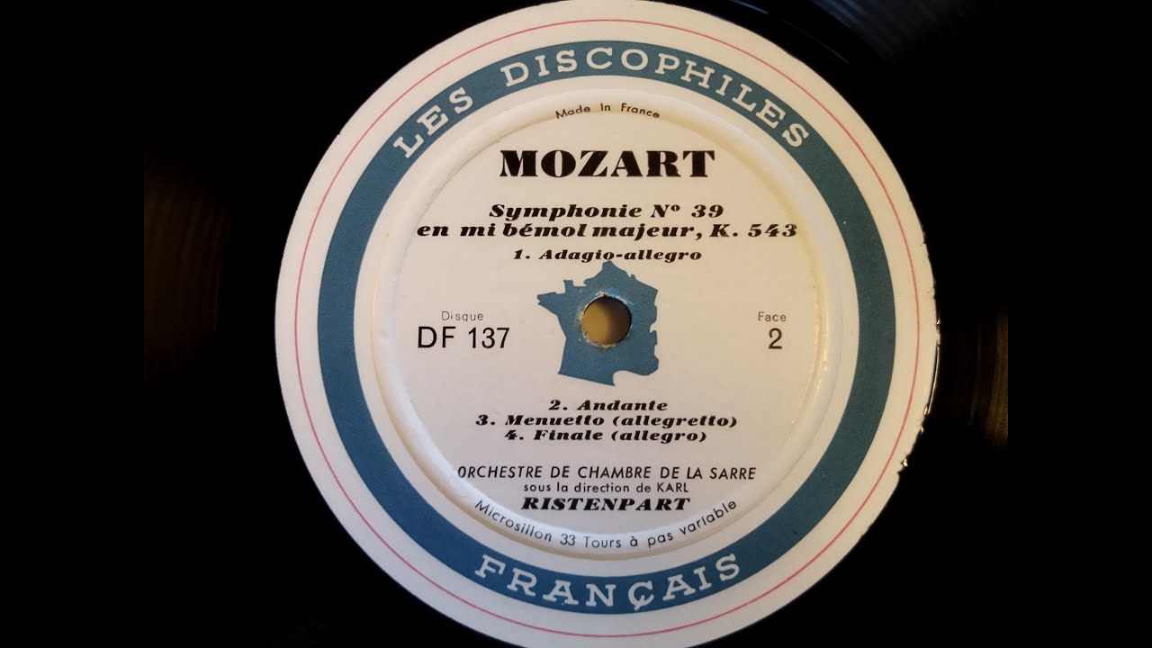 Karl Ristenpart, Saar Chamber Orchestra, Mozart, Symphony No.39 in E-flat major, K.543