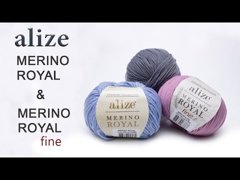 Сравнение и обзор двух премиальных шерстяных пряж Merino Royal & Merino Royal Fine Alize
