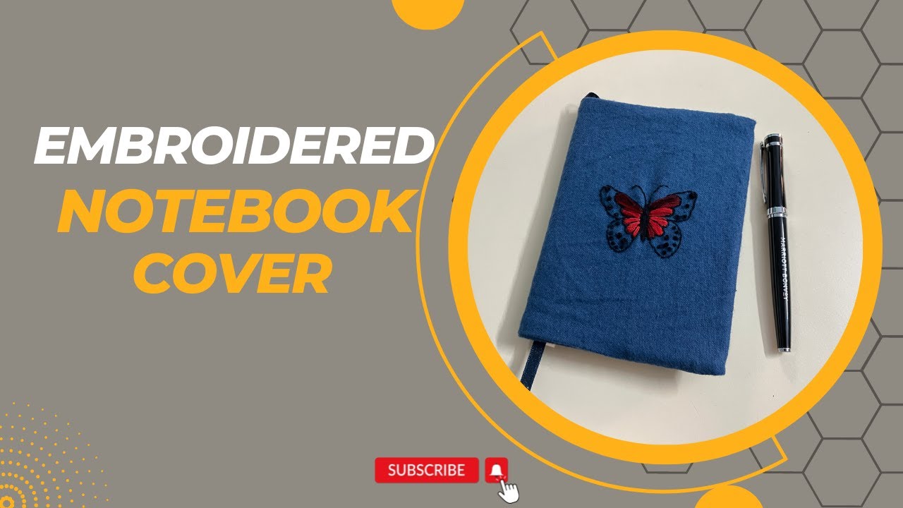 Embroidered Notebook Cover DIY YouTube