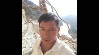 Hanging Bridge constructed at ROTTUNG block point Arunachal Pradesh