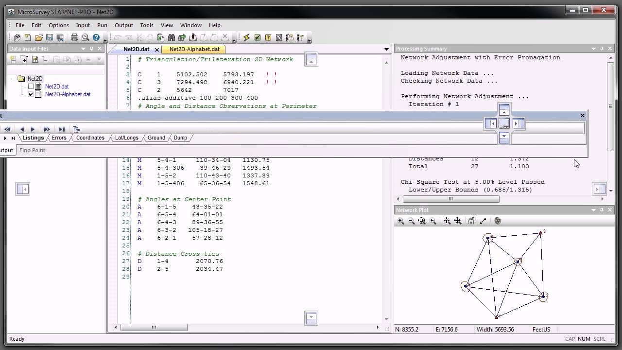 adjust a traverse using microsurvey starnet