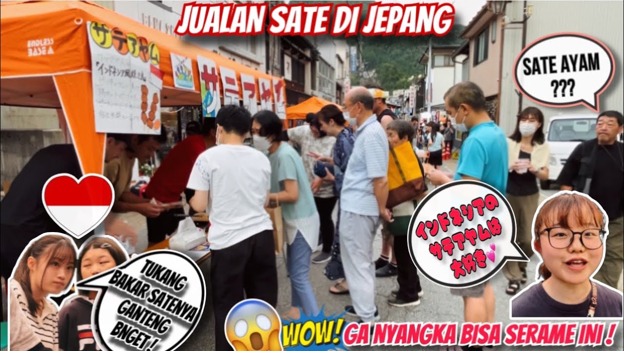 JUALAN SATE AYAM DI JEPANG🇯🇵LARIS MANIS !!! SAMPE MALAM ANTRIANYA GA PUTUS-PUTUS😱😱😱