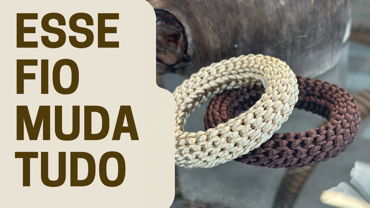 Pulseira de Crochê Fácil com Fio de Cetim | Passo a Passo