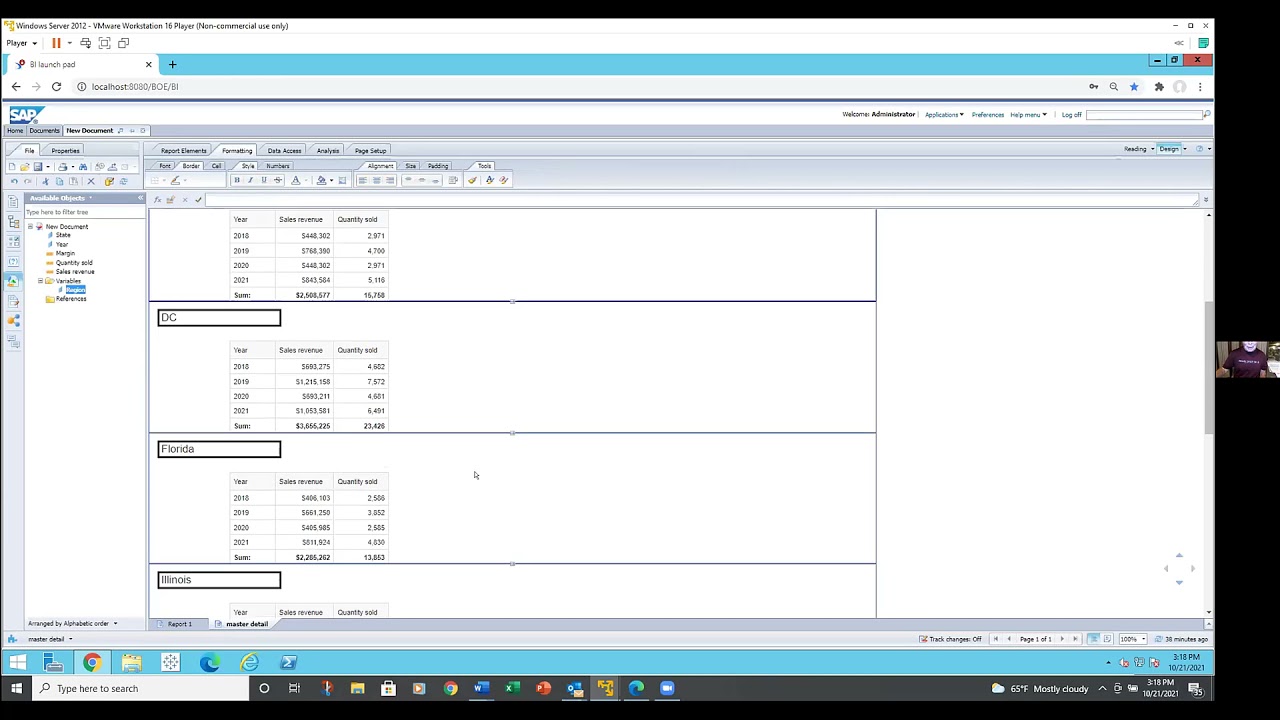Breaks vs Master Detail in Web Intelligence 4.2