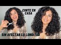 Como cortar el cabello ondulado/ rizado tu misma.En capas, sin afectar la longitud, solo las puntas.