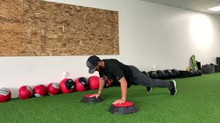 Deficit Push Ups with ISO Hold