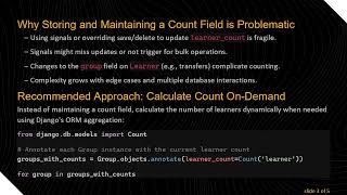 Dynamically Update learner_count in Django Without Storing It