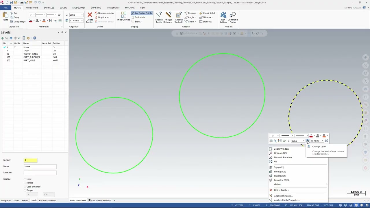 2  Quick Access Toolbar, Function Panels, Right Mouse Button, Change Color, Levels