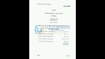 Environmental Studies Questions Paper AHSEC|| Environmental Exam Class 11 Question