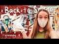 back to school supply shopping 2020 + giveaway !!!