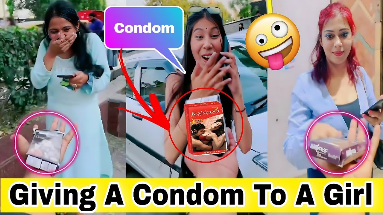 Girl's Reaction 🤩 Gave Condoms To Girls Making Girls Smile 🤣