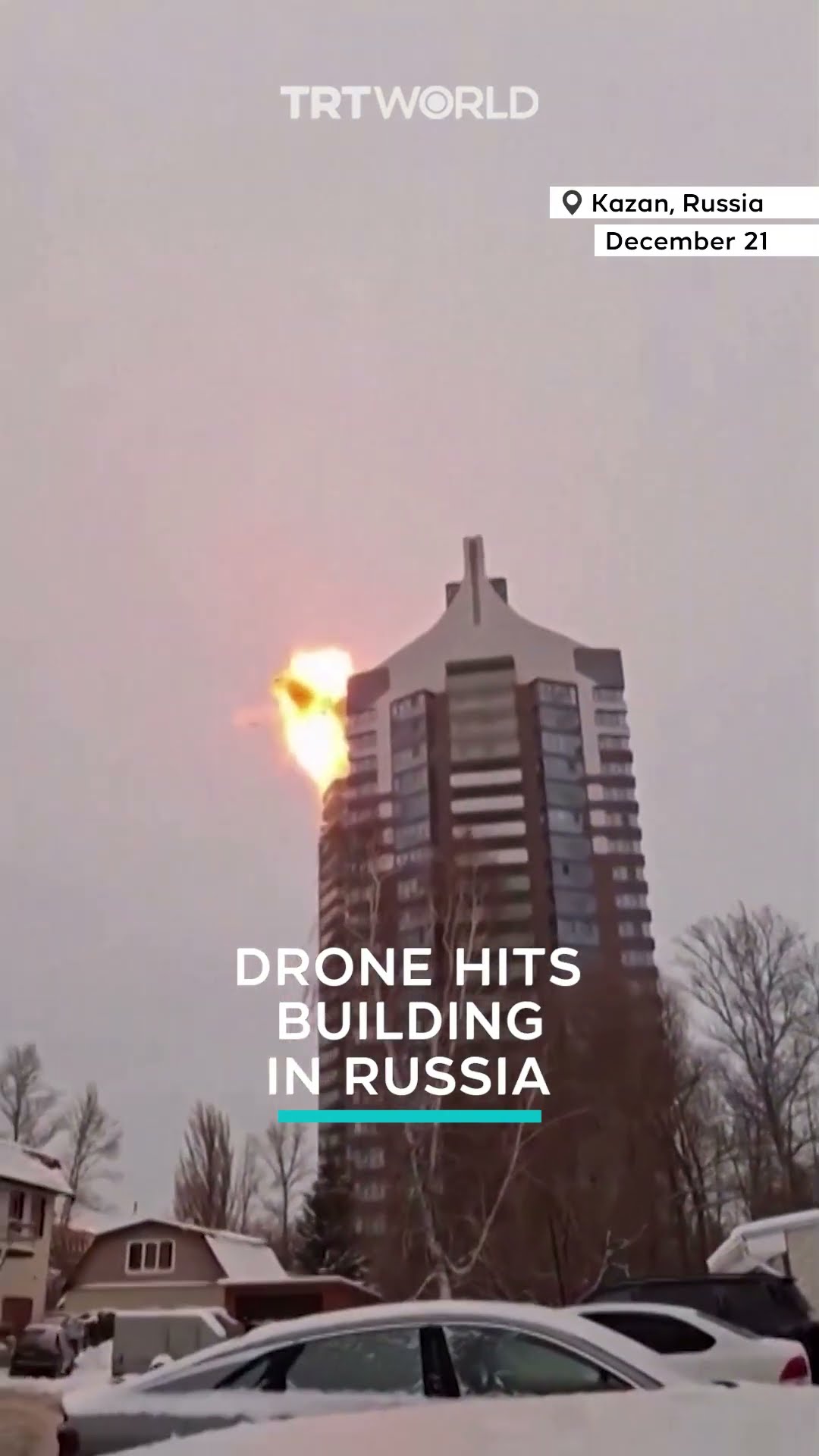 Ukrainian drone hits building in Russia's Kazan