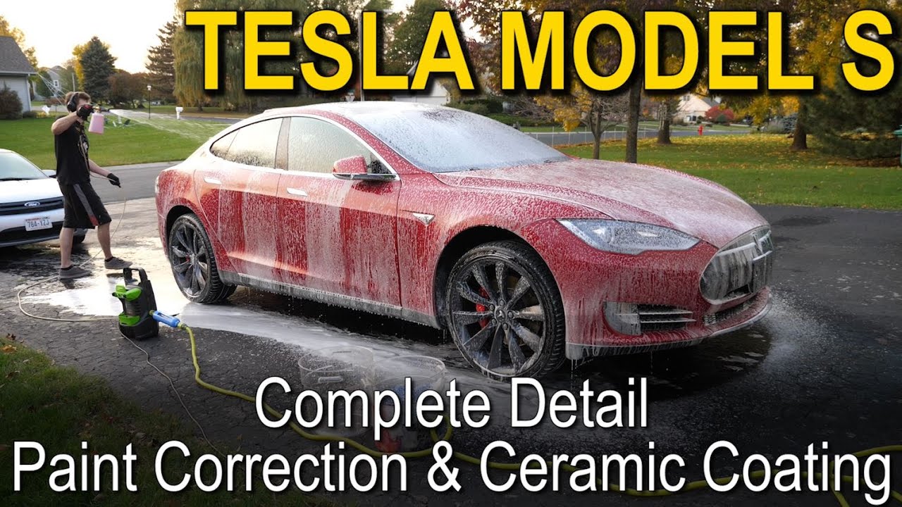 Tesla Model S Complete Auto Detail with Paint Correction and Ceramic Coating