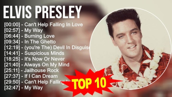 Elvis Presley - Greatest Hits, Grandes Exitos, Best Songs, Sus Mejores  Canciones, Can't Help Falling In Love, Suspicious Minds, Jailhouse Rock 