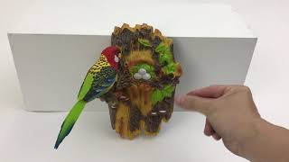 EMT-C-3514RS3 Rosella Wall Hanging Sound Music Bird Toy Home Decor screenshot 2