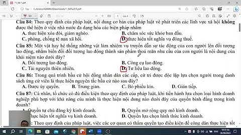 Chữa Đề Ôn luyện số 1 thi tốt nghiệp THPT 2023│Môn GDCD│Practice Exam No. 1