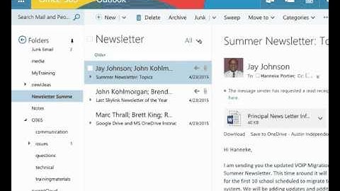 Office 365: Ungrouping Emails